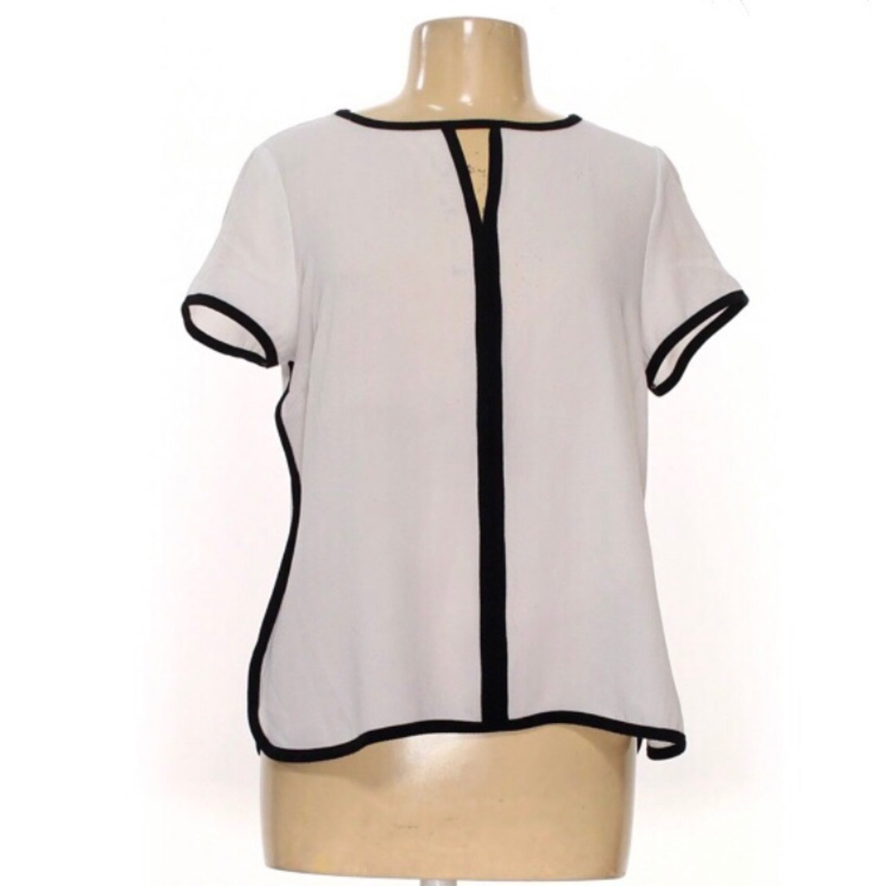 Black and White Blouse